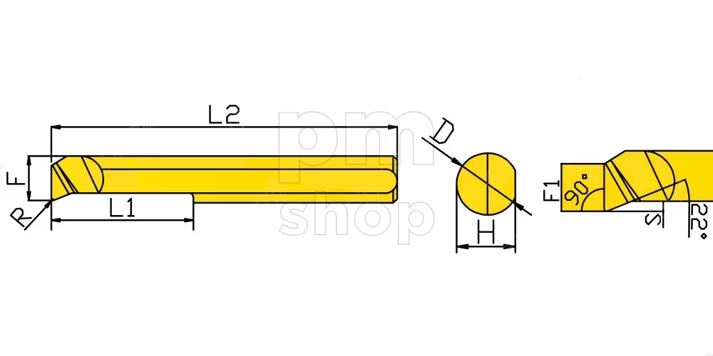 Мини-резец PSBUR3-10L-R0.1-KTX для продольного растачивания заказать