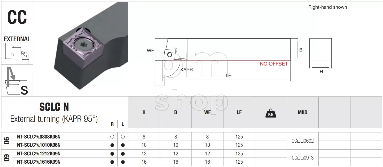 Державка токарная проходная Nikko Tools SCLCR-N заказать