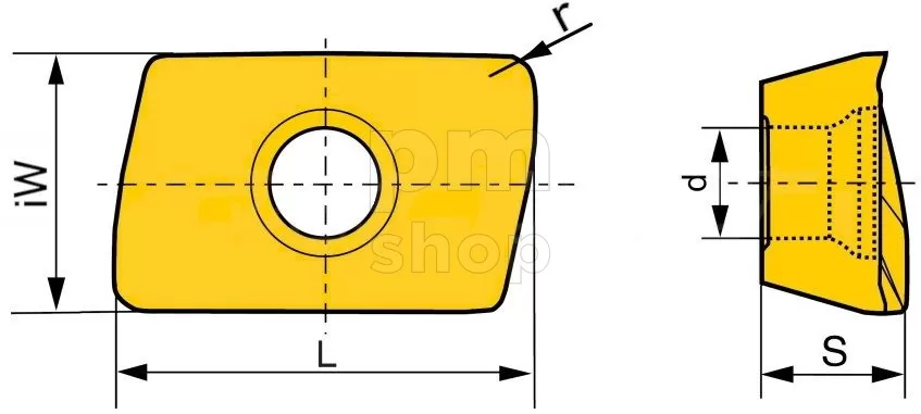 Фрезерная пластина XOMX120412TR-M1-1020 заказать