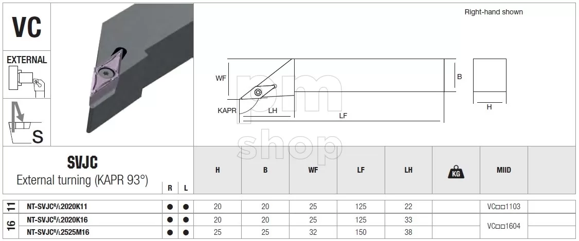 Державка токарная проходная Nikko Tools SVJCL заказать