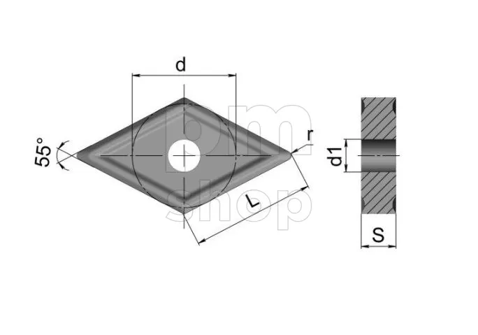 Пластина токарная для точения M-DNMG150604-GM-HR8225 заказать