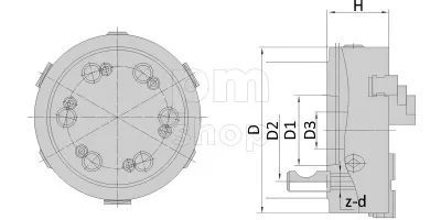 Патрон токарный 7100-0083П - Camlock, 3-х кулачковый, 250 мм  заказать