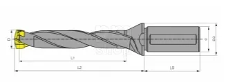 Корпусное модульное сверло QD100/109-16-5D-CA со сменной головкой, внутренний подвод СОЖ заказать