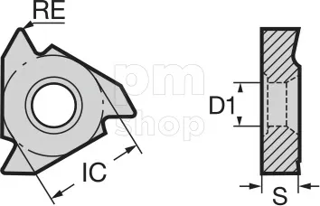 Резьбовая пластина для нарезания метрической и дюймовой резьбы Nikko Tools 16ERG60-TPM заказать