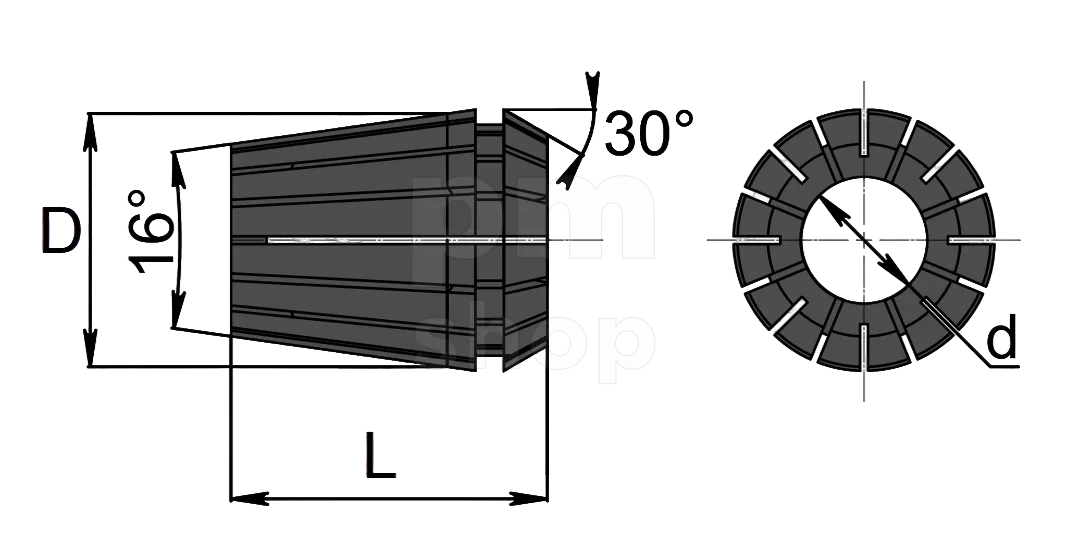 Цанга EOC16B-08 заказать