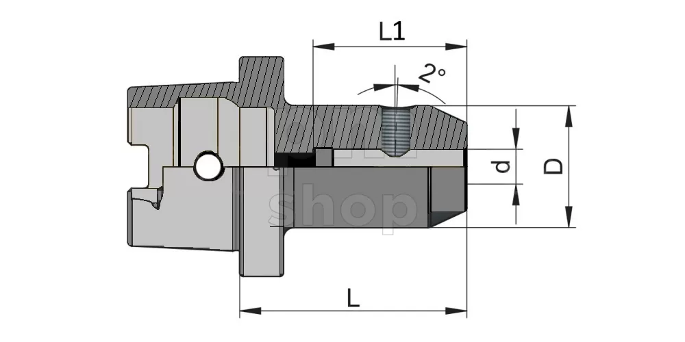 Патрон HSK63A-SLN14-100 для концевых фрез с хвостовиком заказать