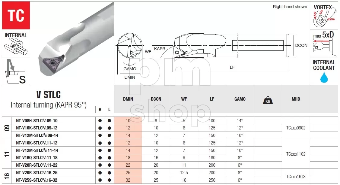 Державка токарная расточная Nikko Tools V-STLCR заказать