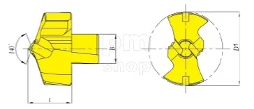 Сменная головка QD-257-RA/F7058 для корпусного сверла, D 25.7 мм, тип RA заказать