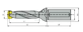 Корпусное модульное сверло QD090/099-12-3D-CA со сменной головкой, внутренний подвод СОЖ заказать