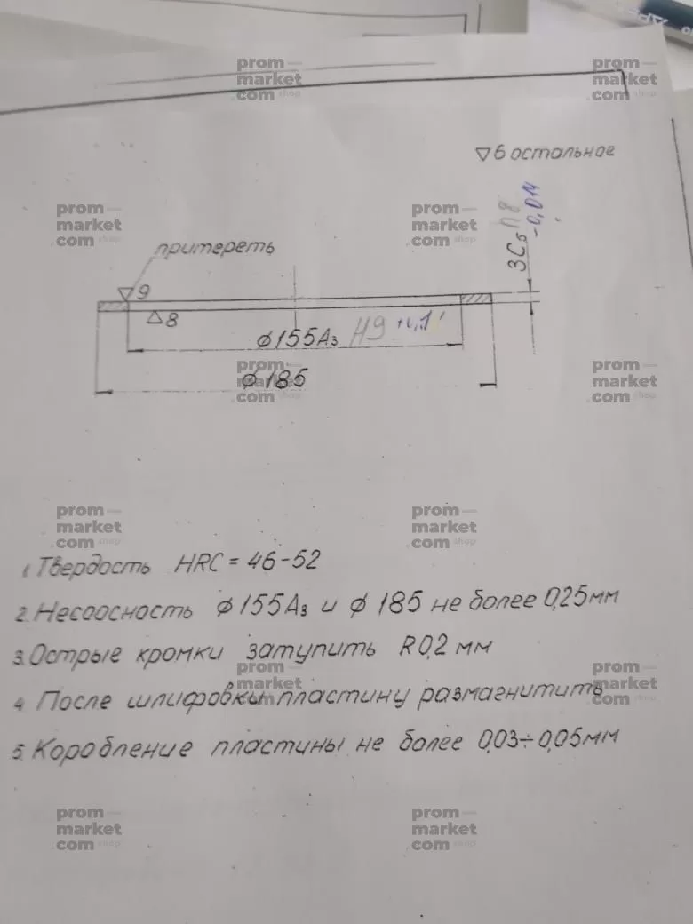 Изготовление пластин, колец заказать