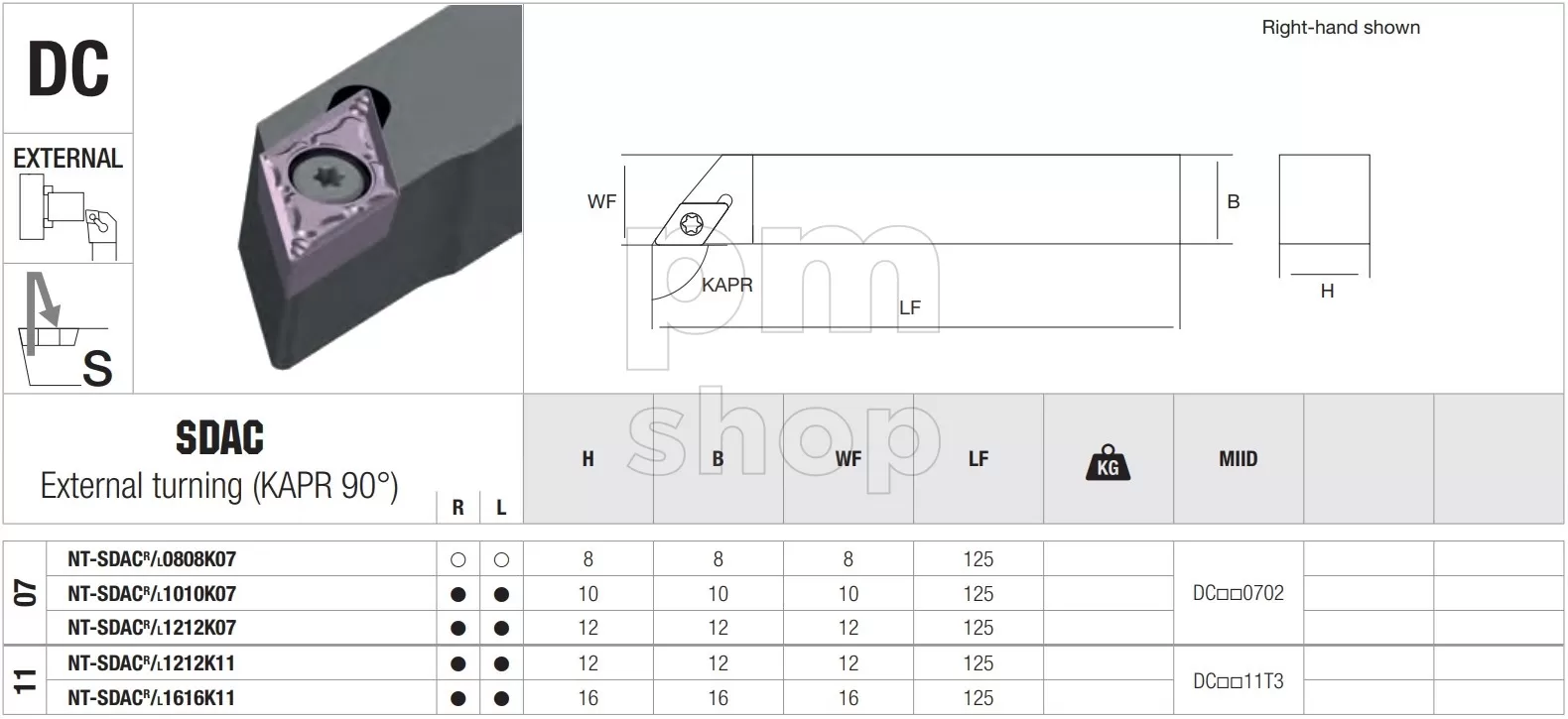 Державка токарная проходная Nikko Tools SDACR заказать