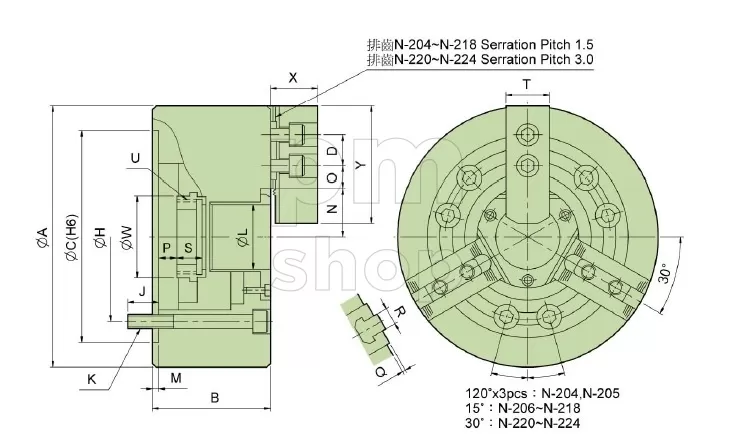 Патрон токарный трехкулачковый AUTOSTRONG N212A8 заказать