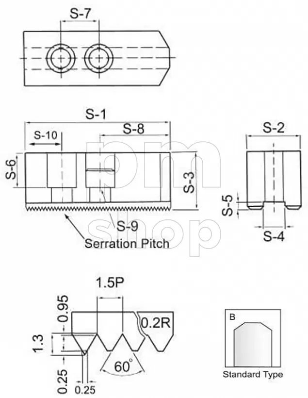 Комплект алюминиевых кулачков SJ-A18062A for 18'' T-Slot=25.5 заказать
