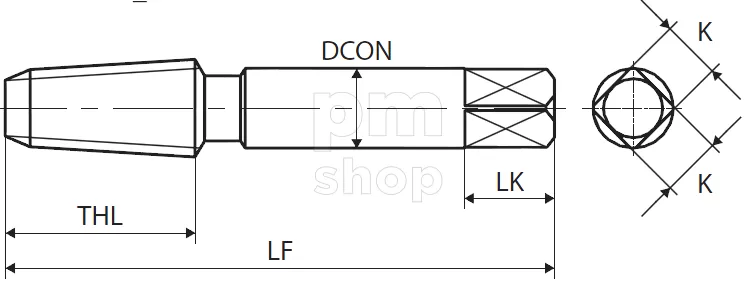 Метчик дюймовый ANSI 1/8-27 для конической резьбы Yamawa NPTF заказать