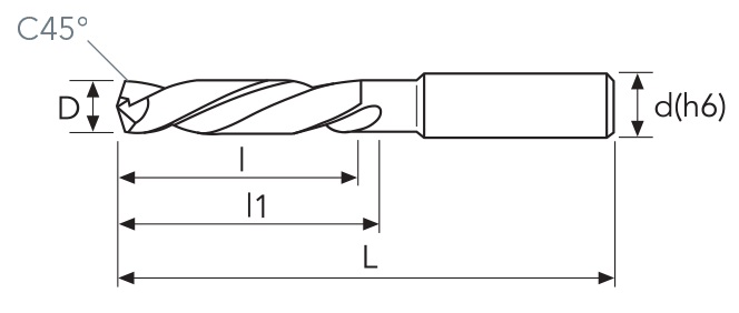 Сверло по металлу твердосплавное для станков ЧПУ OSAWA 353HRC 3D заказать