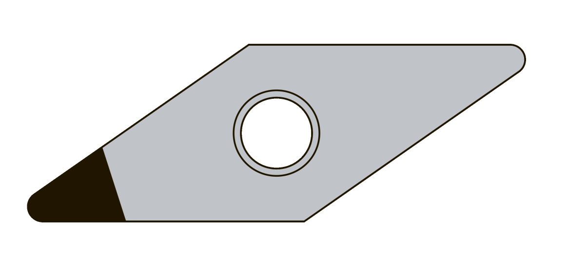 Токарная пластина с алмазной вставкой Nikko Tools VCGT160404-LRG заказать