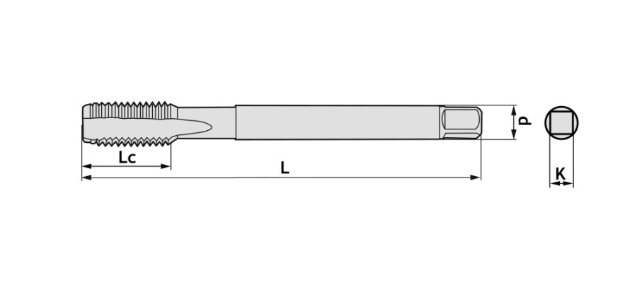 Метчик для сквозных отверстий Wilson метрический с прямыми канавками и покрытием TiCN-C заказать