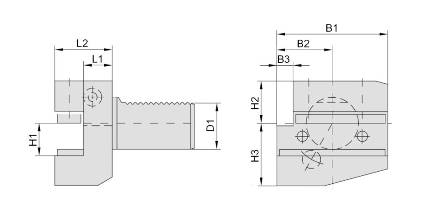 Резцедержатель станка радиальный, VDI блок THA-B2 - левый заказать