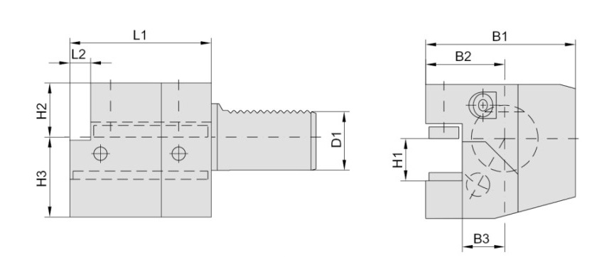 Резцедержатель станка осевой, VDI блок THA-C2 - левый заказать