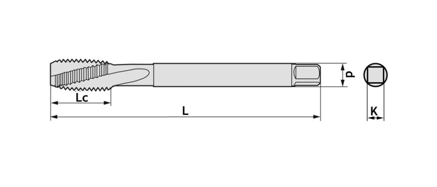 Метчик для глухих отверстий Wilson метрический с винтовыми канавками и покрытием TiCN-C, DIN371/376 заказать