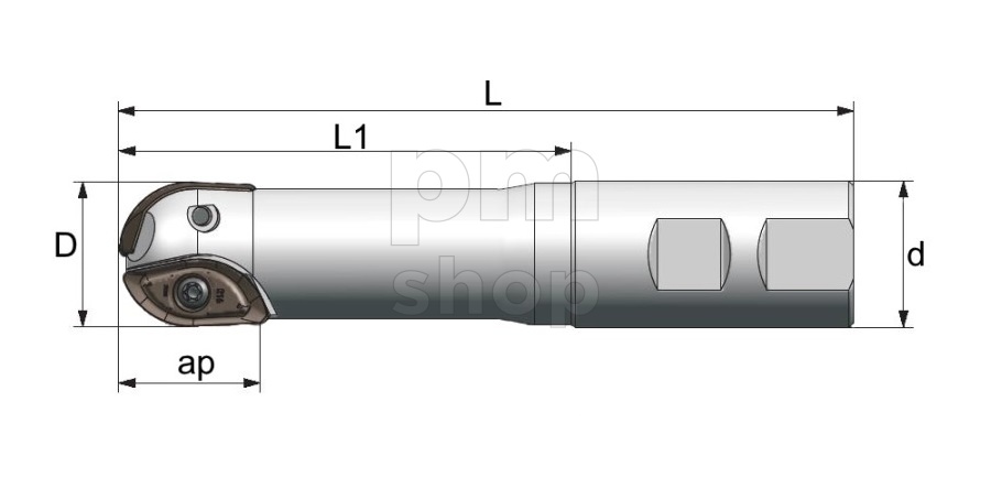 Фреза концевая со сменными пластинами Sant RB02.25W25.025.M заказать