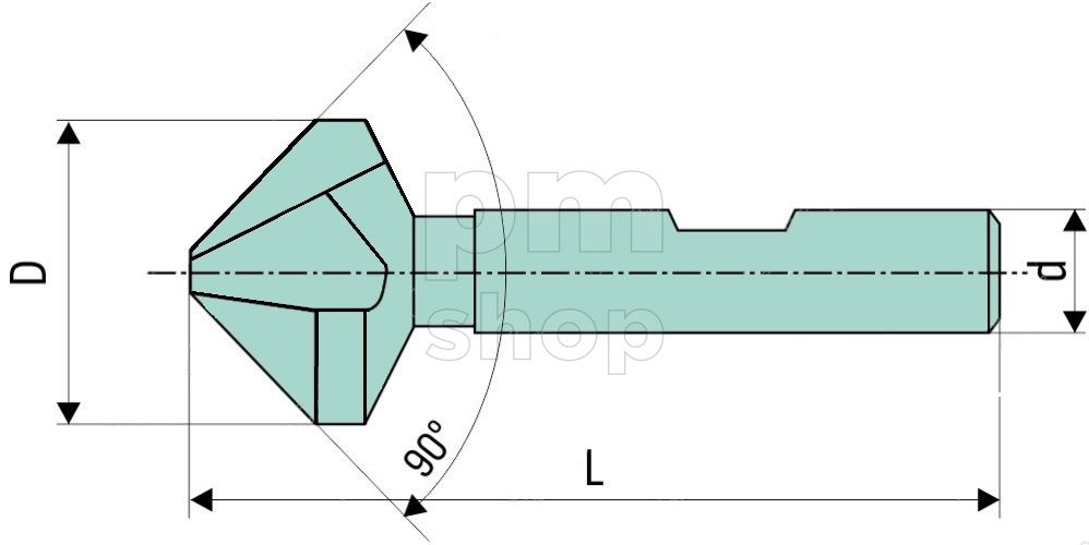 Зенковка по металлу CHTOOLS, HSS, хвостовик Weldon 3/4", 3-40*52*90°  заказать