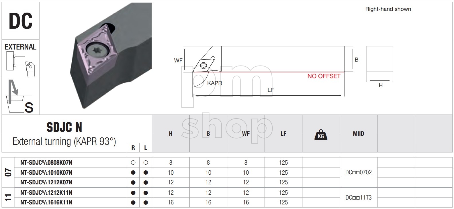 Державка токарная проходная Nikko Tools SDJCL-N заказать