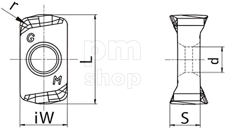 Фрезерная пластина LOGU030310ER-GM-KP1230 заказать