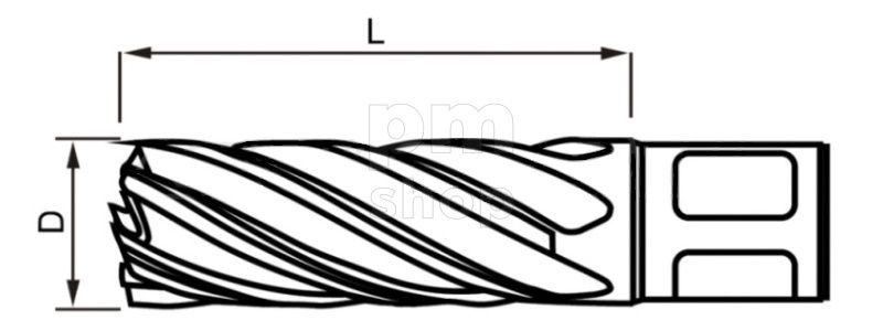 Корончатое сверло DNHX-20175 по металлу, HSS-E, 17.5*25 мм, хвостовик Weldon 3/4" заказать