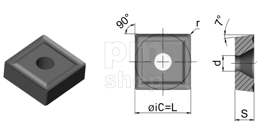 Пластина токарная для точения SCMT09T304-MP-HS8115 заказать