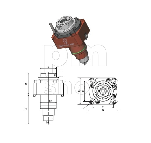 BMT65-SA-ER40-DOOSAN Приводной инструментальный блок для цанг ER40, радиальное крепление - тип SA заказать