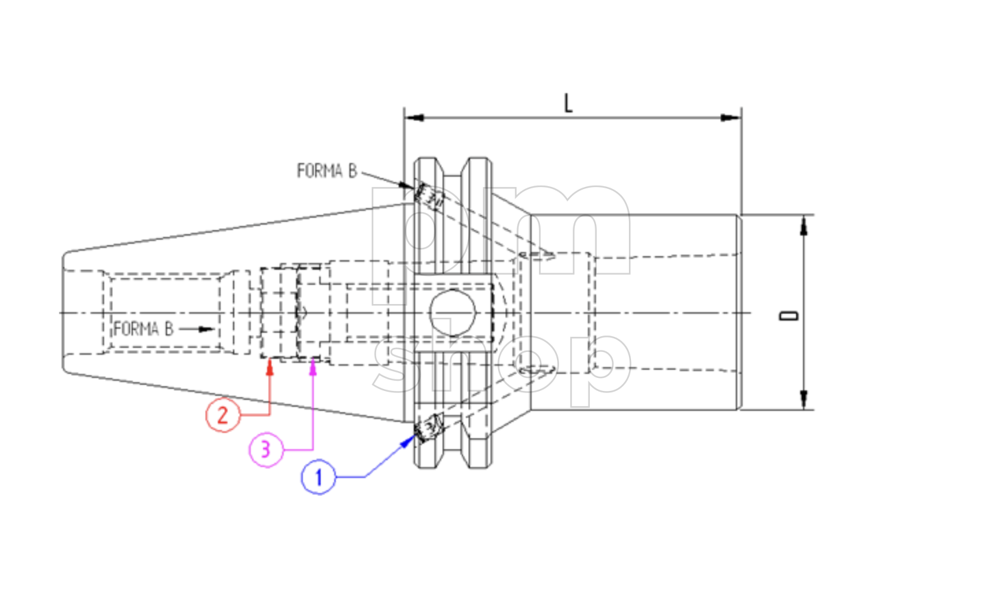 Оправки для фрез с конусом Морзе Pagnoni DIN69871 SK40-CM3 заказать