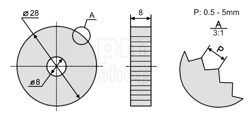 Ролик накатки для прямого рифления шаг 0,5 мм заказать