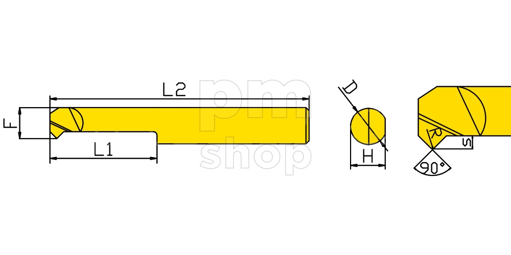 PSBCR3-10L-R0.2-KTX Мини-резец для обработки внутренних фасок 45° заказать