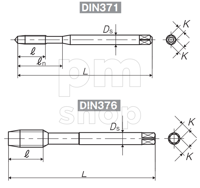 Метчик M5*0.8 6H DIN371 HSSE-Co TICN Spiral Flute Tap ShaoShi заказать