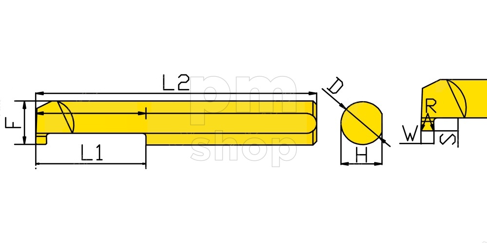 Мини-резец PSBWR20100R010-D5-KTX для обработки внутренних прямоугольных канавок с радиусной фаской заказать