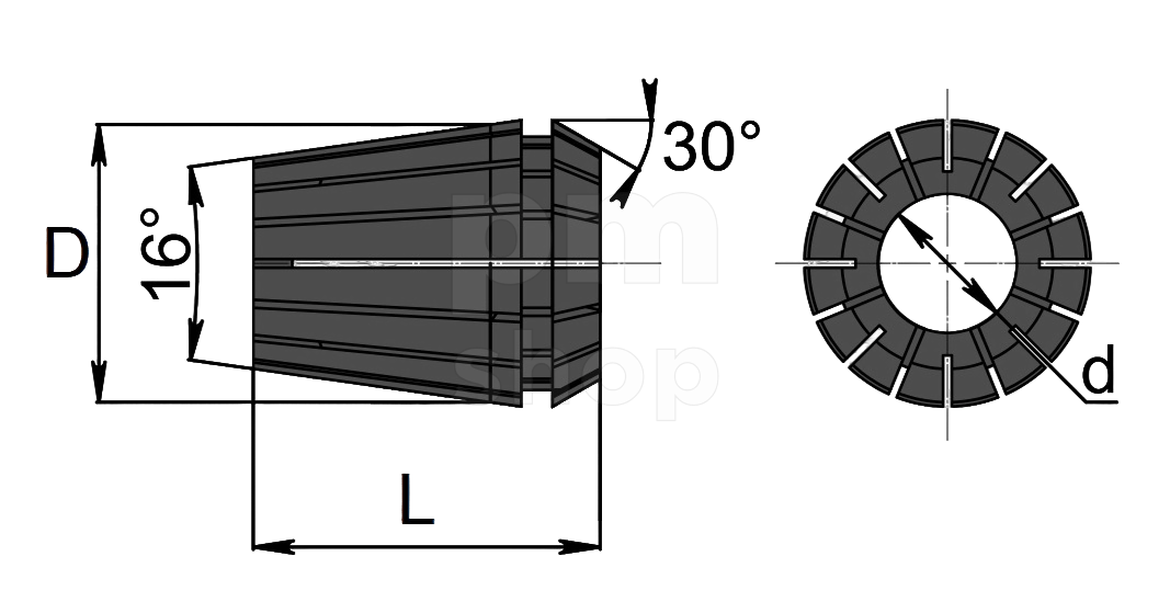 Цанга EOC32B-17 заказать