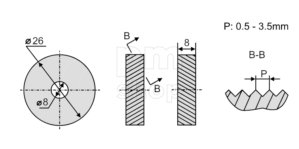 Ролик накатки для сетчатого рифления (пара) шаг 2,0 мм заказать