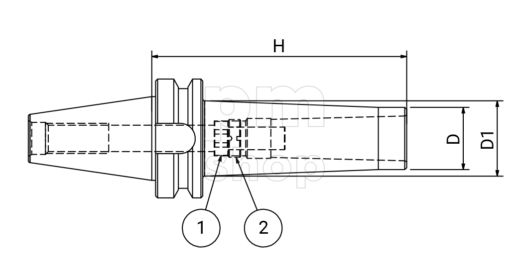 Оправки для фрез с конусом Морзе Pagnoni BT40-CM1 заказать