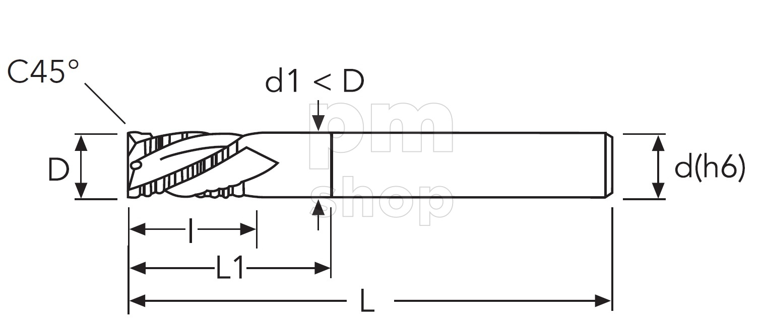 Фреза черновая концевая твердосплавная для станка по металлу OSAWA MEF902 заказать