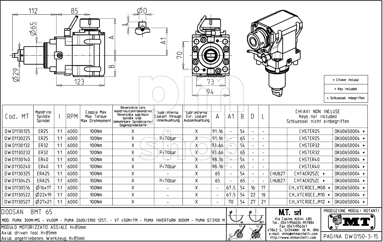 Головка радиальная сверлильно-фрезерная M.T. S.r.l. DWO1130132 заказать