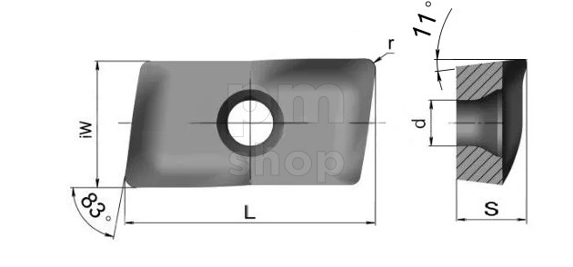 Фрезерная пластина APMT160408PDER-DL-1020 заказать