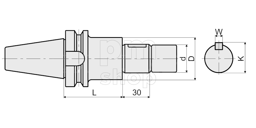 Патрон для дисковых фрез BT40-SCA27-75 заказать