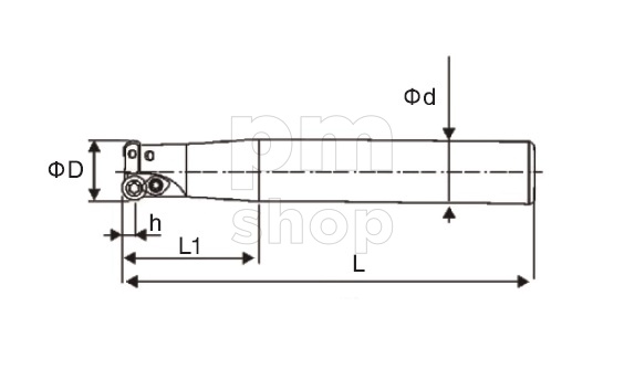 Фреза концевая со сменными пластинами Sant EMRW-6R-35-250-C32-3T заказать