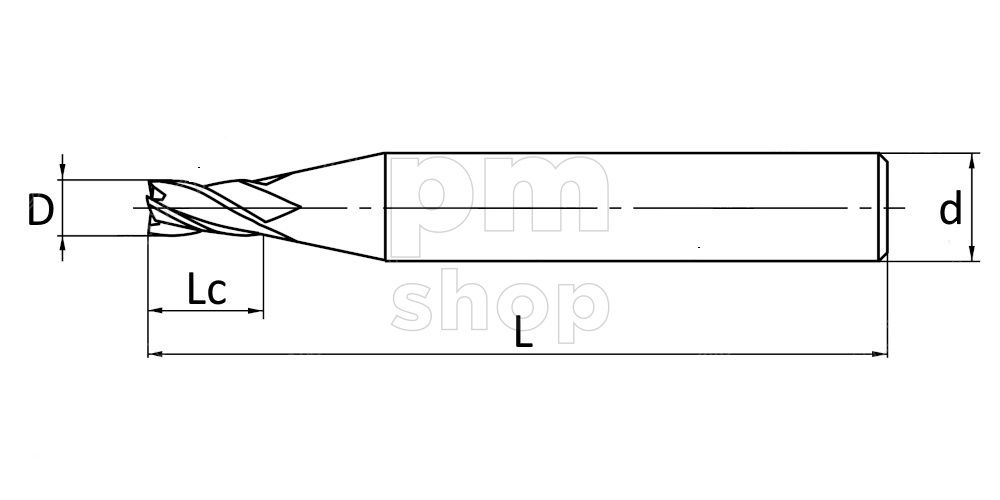 M2S0040LH Микрофреза концевая твердосплавная по металлу заказать