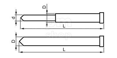 Направляющий / выталкивающий штифт DPB-62077 для корончатого сверла, размер 6.34/5.3*77 мм заказать
