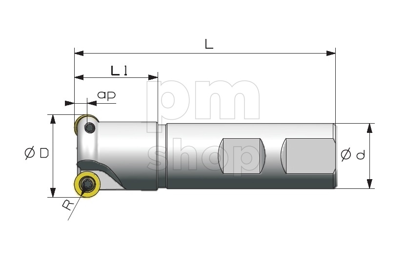 Фреза концевая со сменными пластинами Sant RF01.12W32.050.03 заказать