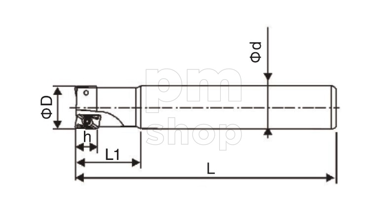 Фреза концевая BAP400R-35-160-C32-3T со сменными твердосплавными пластинами заказать