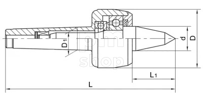 Центр вращающийся M11/101-MS1 высокоточный, конус Морзе 1 заказать