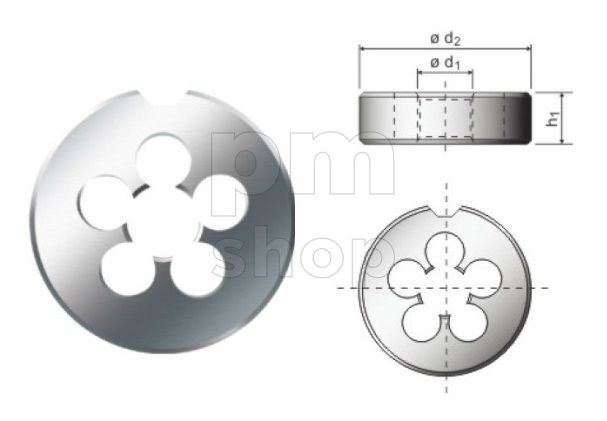 Плашка M5*0.8 6h HSS, Bright ShaoShi заказать
